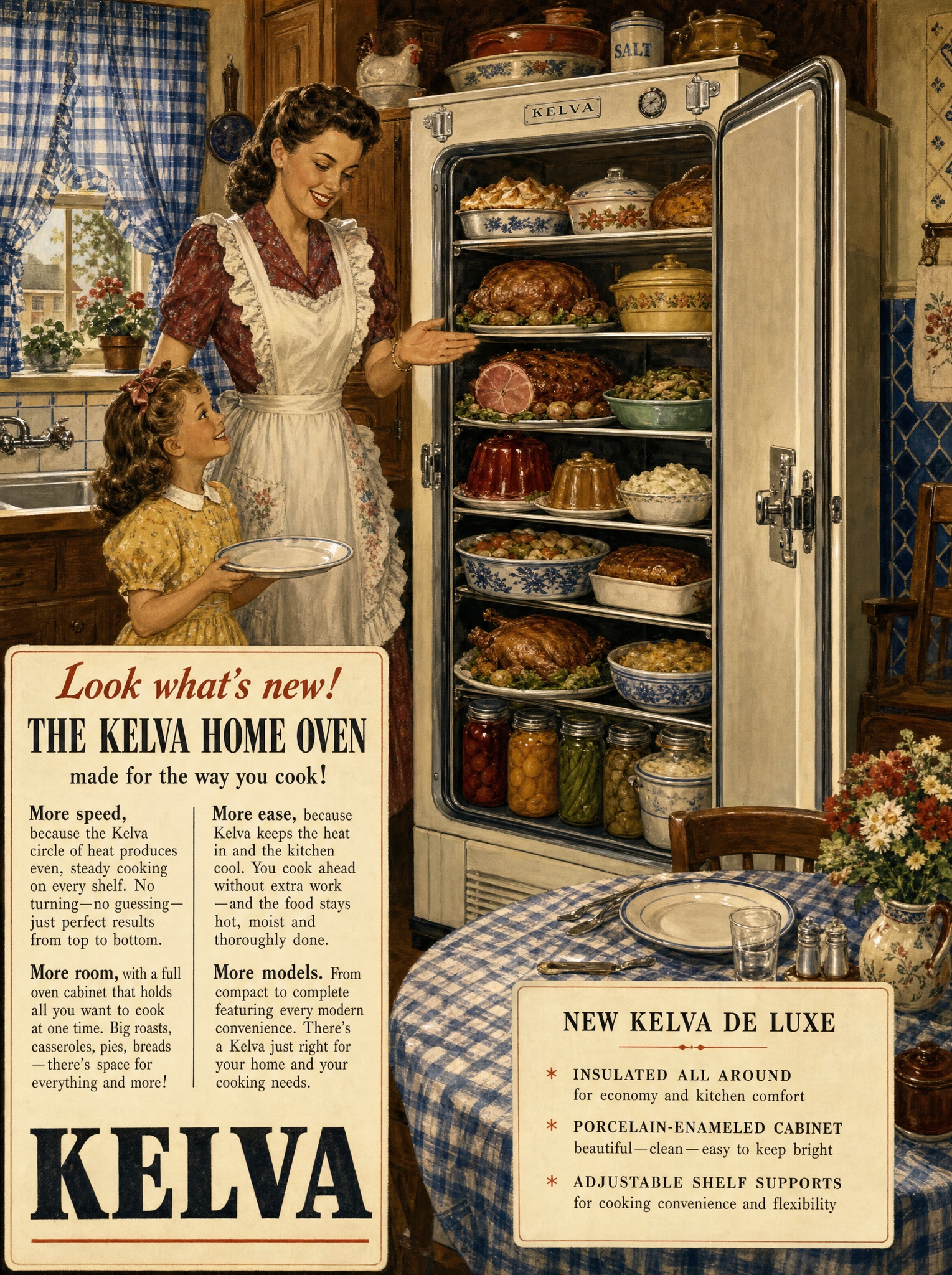 1950s Housewife Gouache Ad example ad
