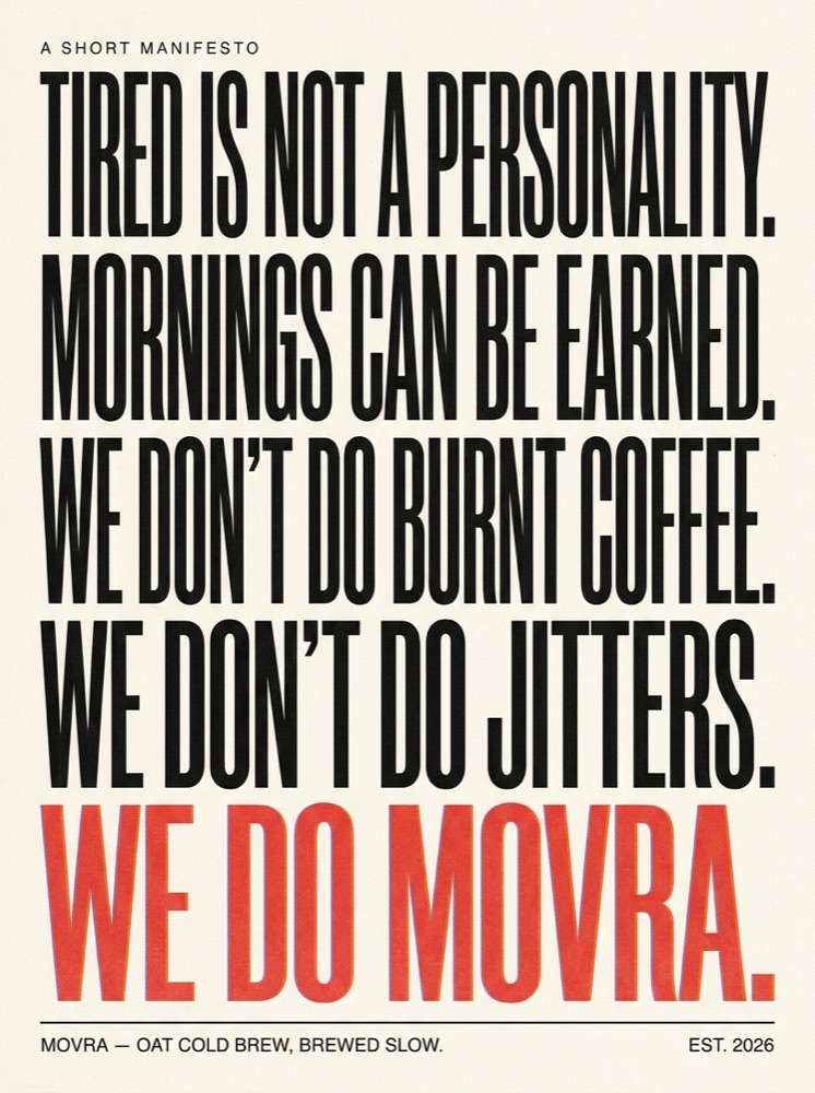 Big-Type Manifesto Poster example ad