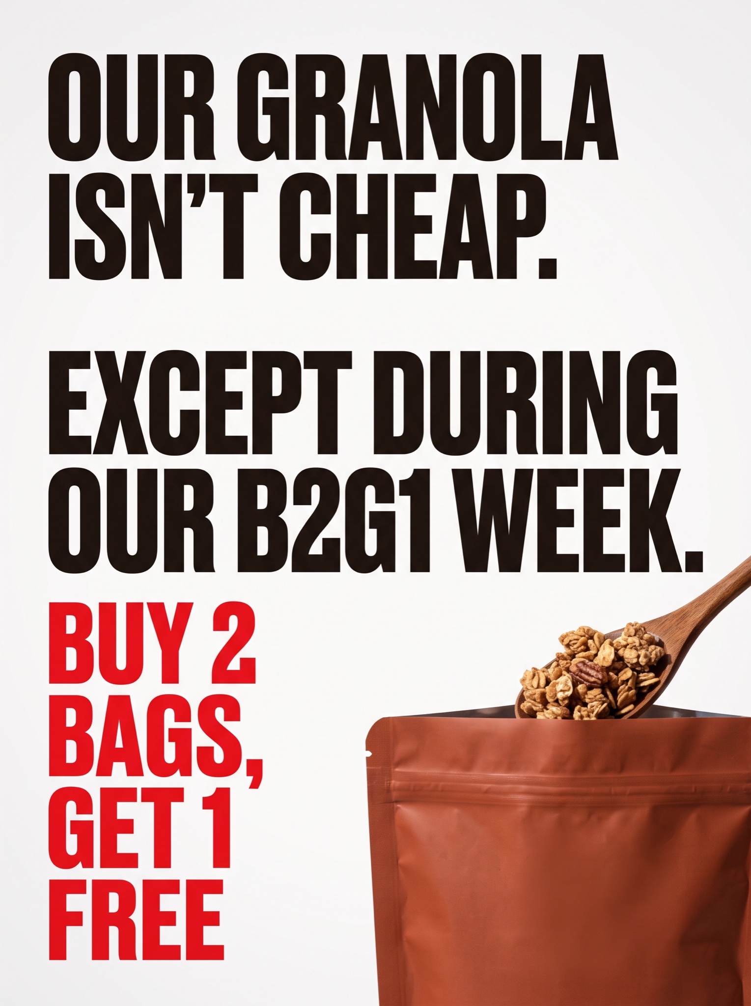Blunt Admission Sale Ad example ad