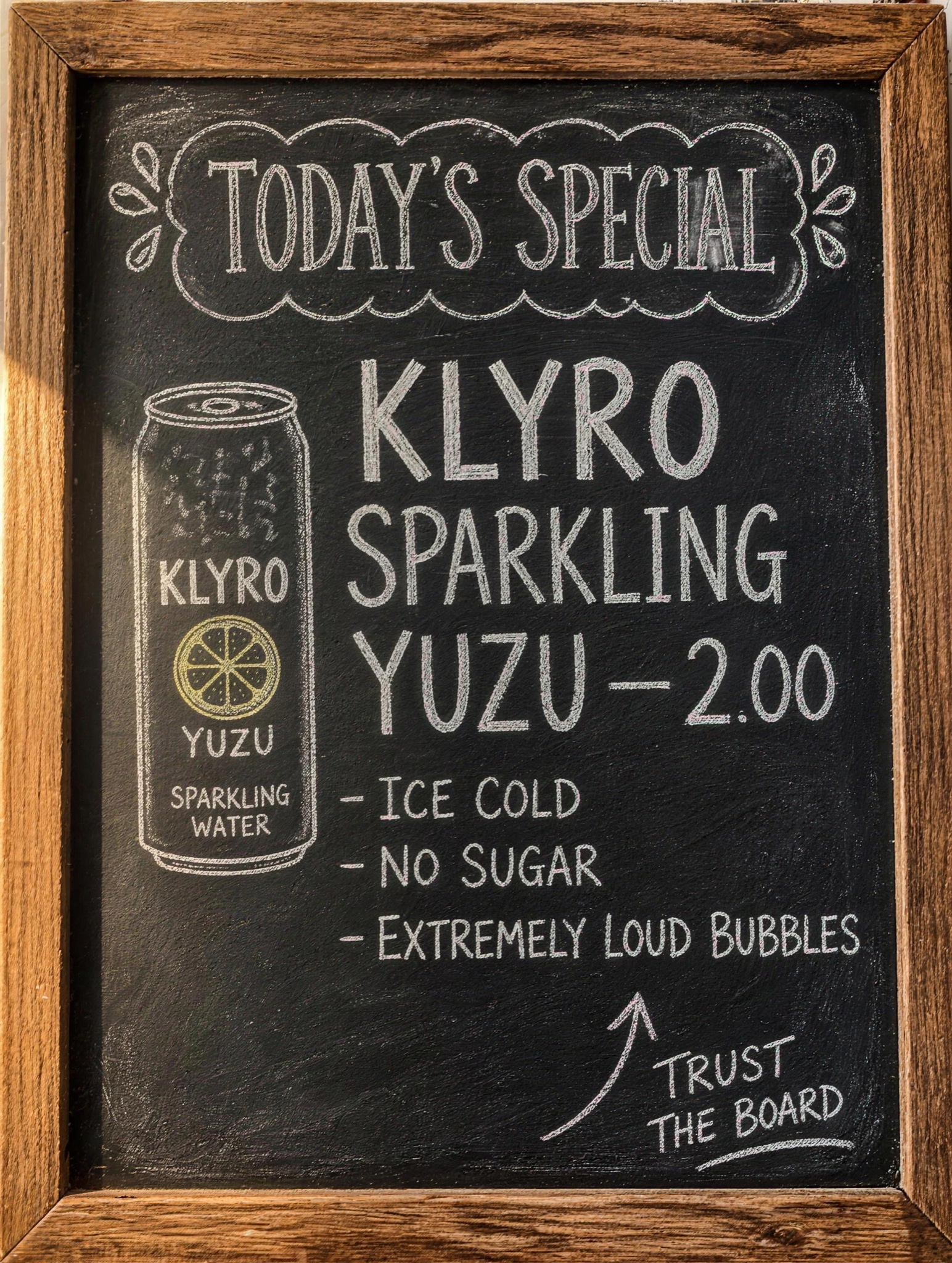 Chalkboard Menu Board example ad