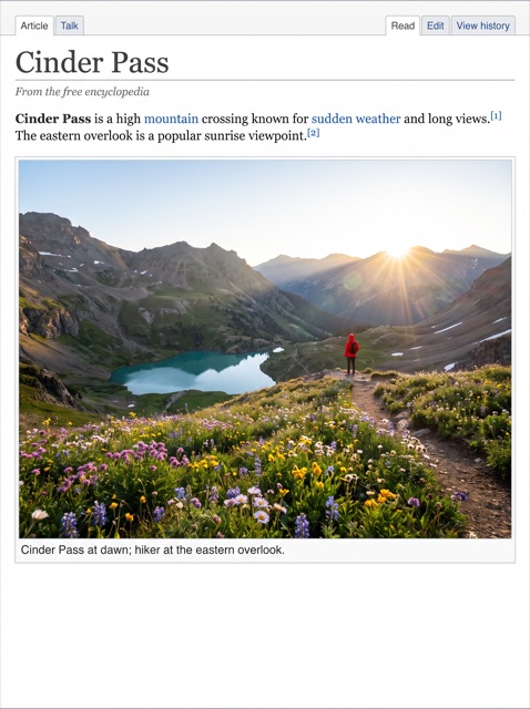 Encyclopedia-Article Ad example ad