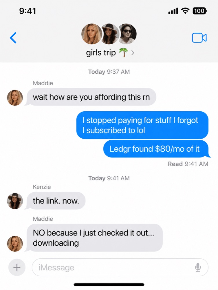 iMessage Screenshot Ad example ad