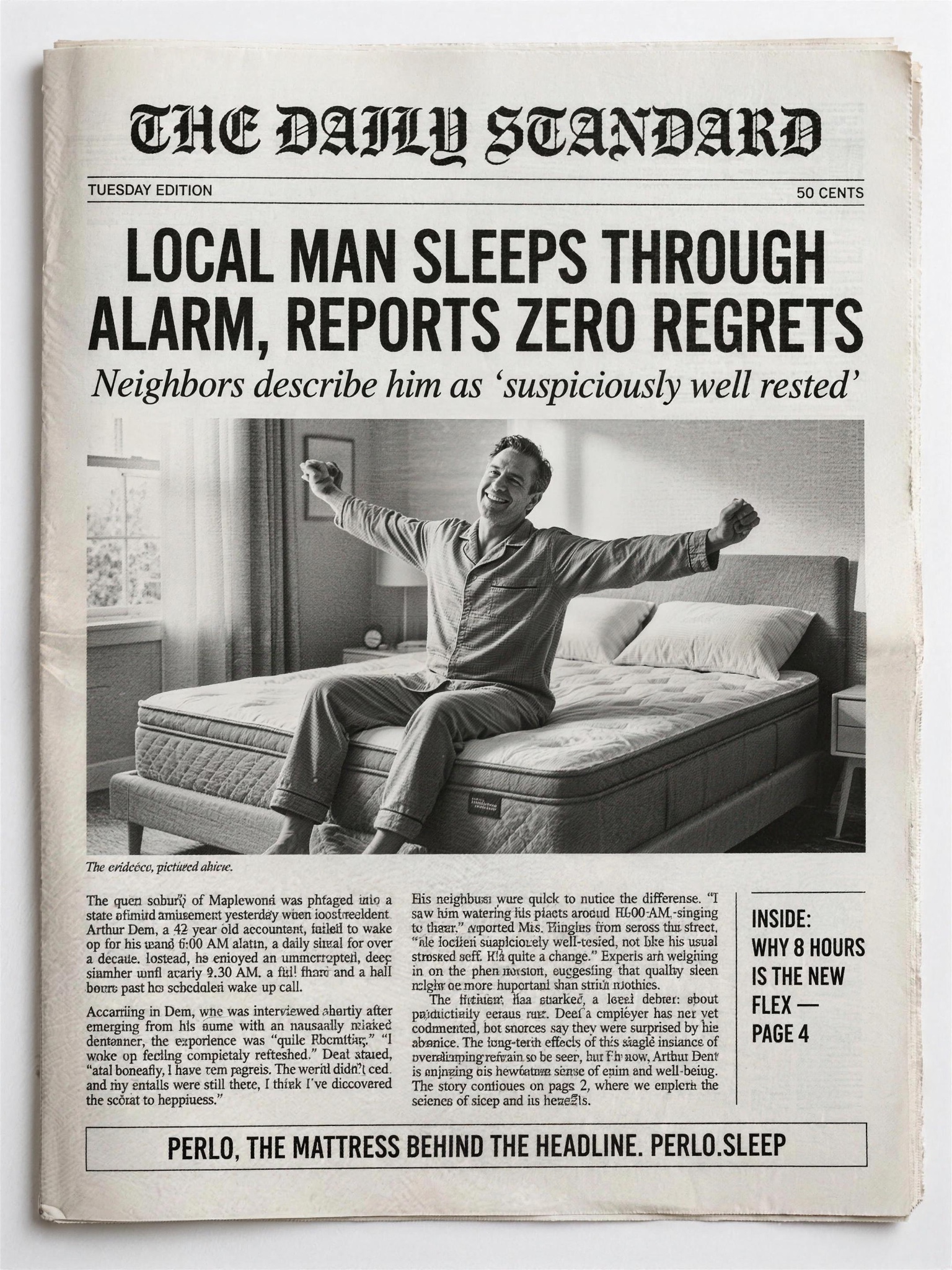 Newspaper Front Page Ad example ad