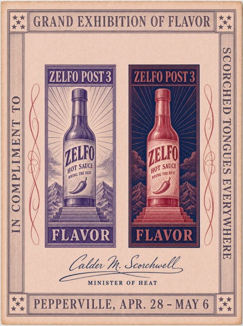 Postage-Stamp Sheet example ad