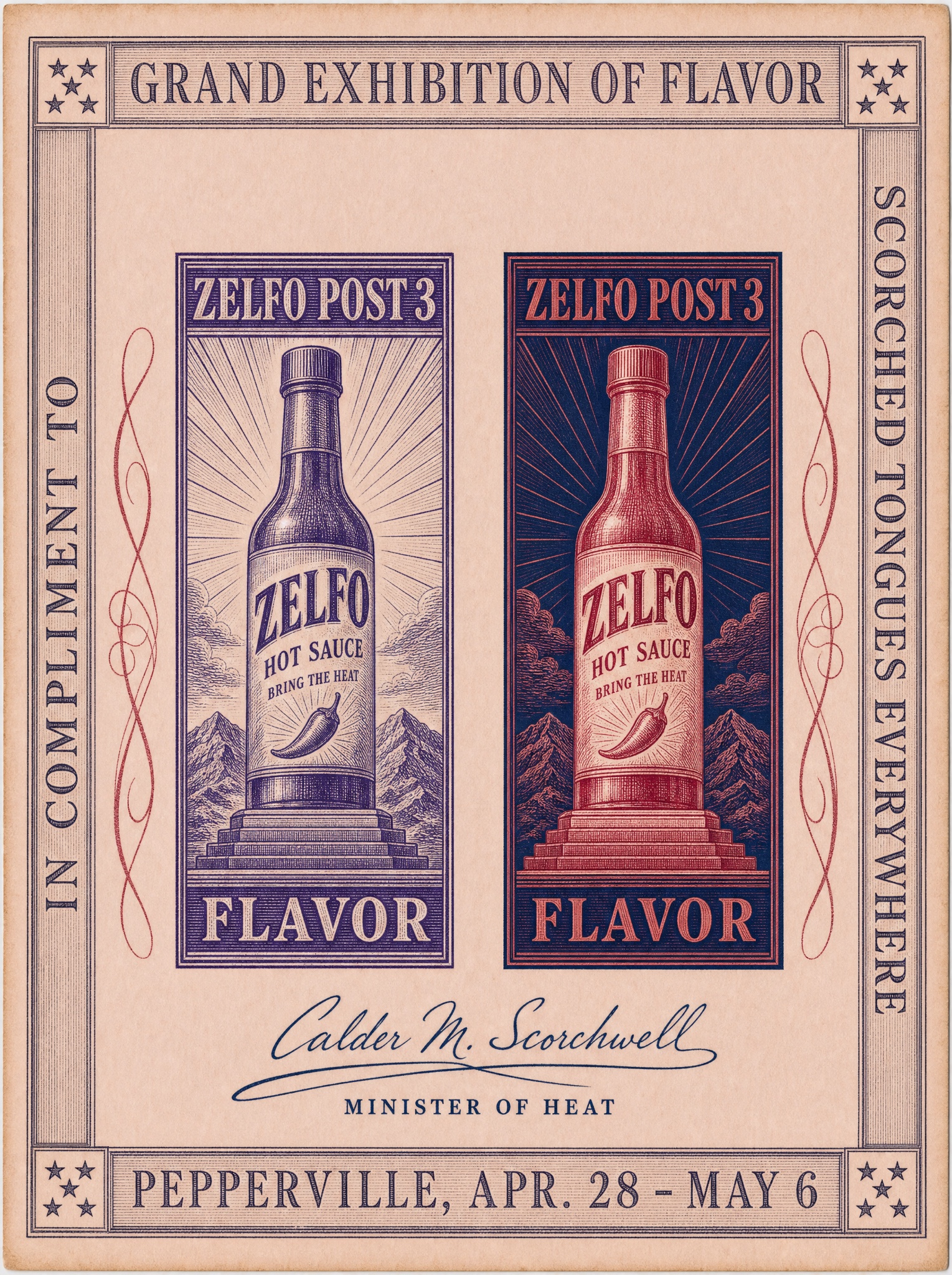 Postage-Stamp Sheet example ad