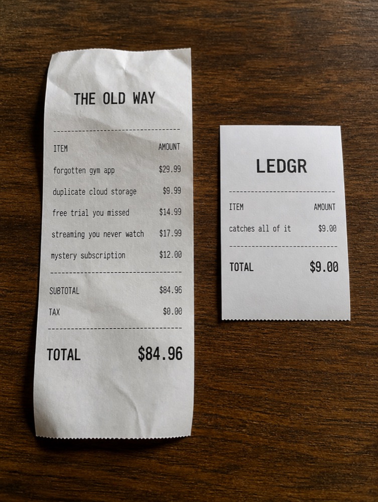 Receipt Comparison Ad example ad
