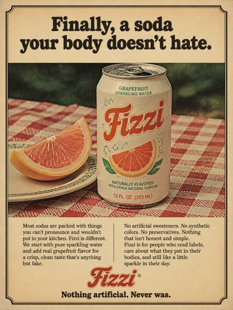 Retro Print Ad example ad