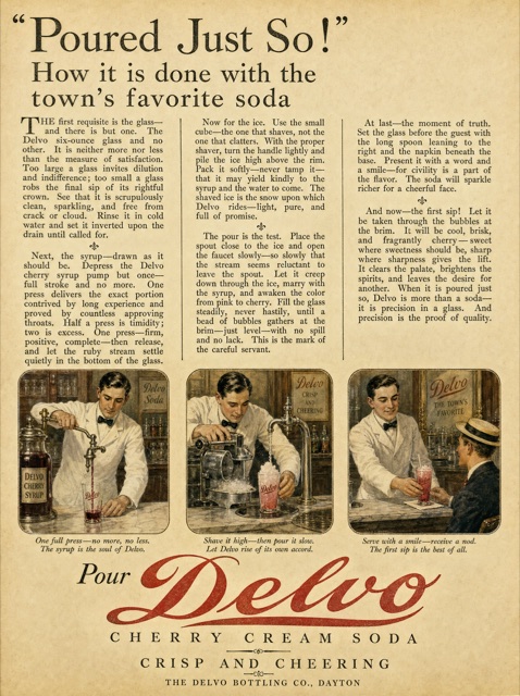 Soda-Fountain Table Card example ad