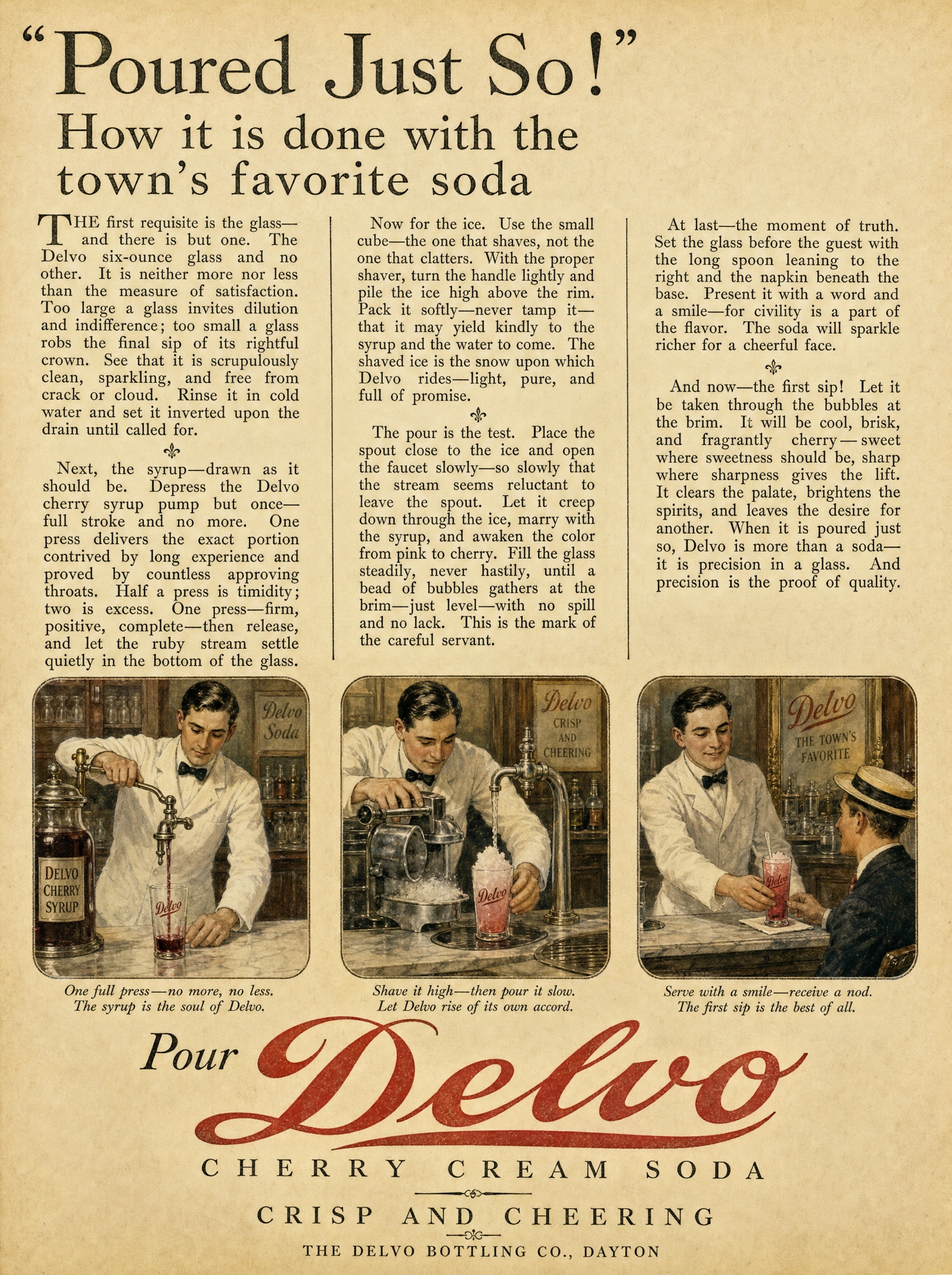 Soda-Fountain Table Card example ad
